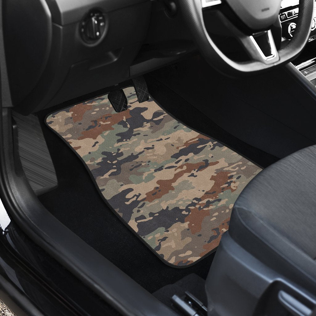 Desert Camouflage Print Front And Back Car Floor Mats/ Front Car Mat