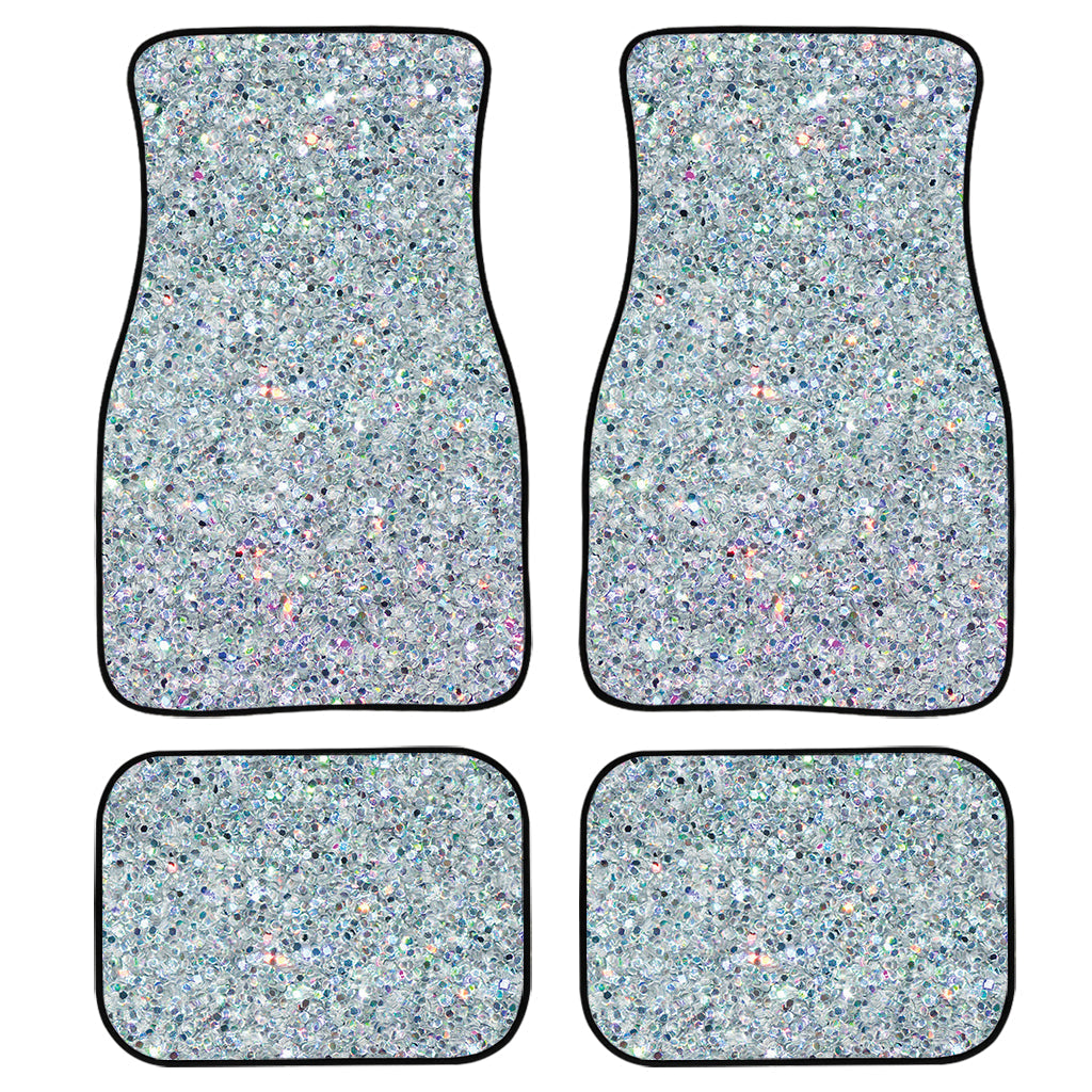 Diamond Glitter Texture Print Front And Back Car Floor Mats/ Front Car Mat