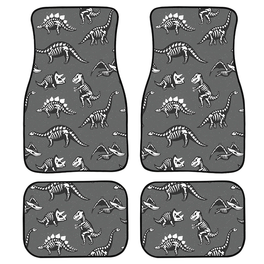 Dinosaur Fossil Pattern Print Front And Back Car Floor Mats/ Front Car Mat