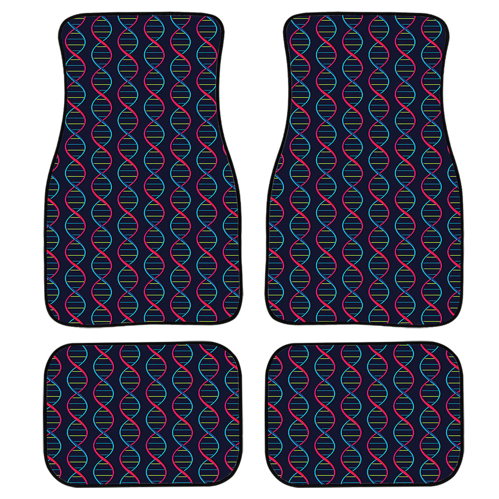 Dna Helix Pattern Print Front And Back Car Floor Mats/ Front Car Mat
