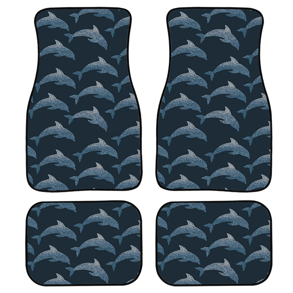Dolphin Dot Pattern Print Front And Back Car Floor Mats/ Front Car Mat