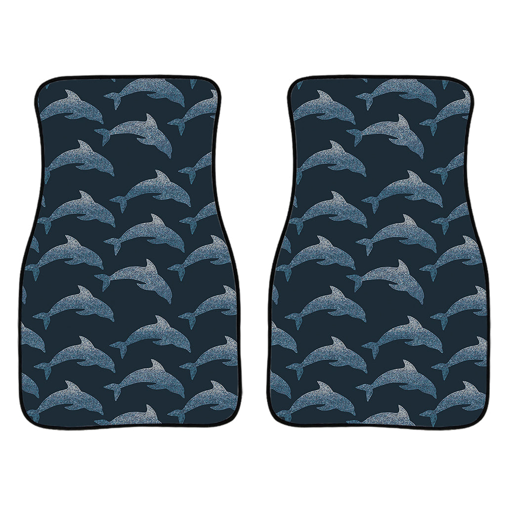 Dolphin Dot Pattern Print Front And Back Car Floor Mats/ Front Car Mat