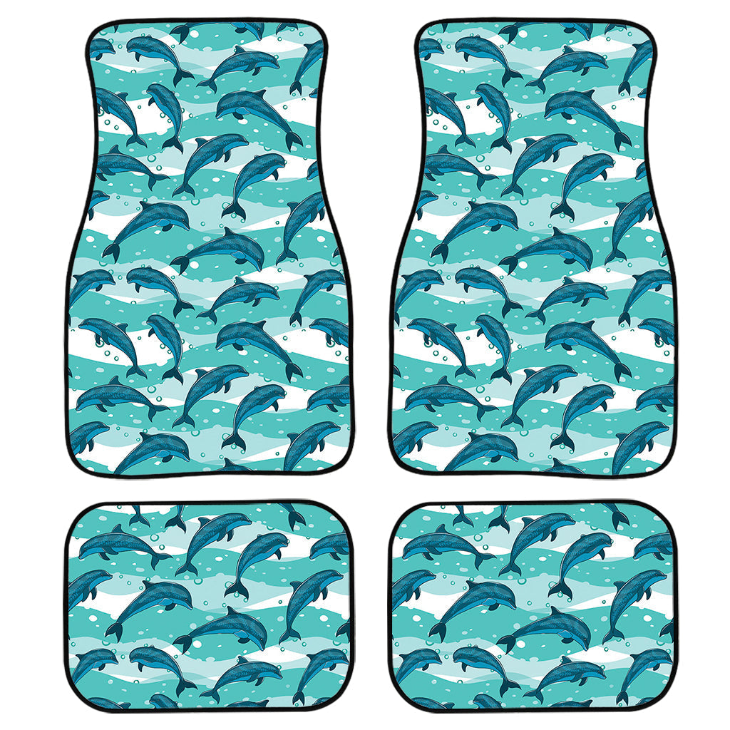 Dolphins In The Ocean Pattern Print Front And Back Car Floor Mats/ Front Car Mat