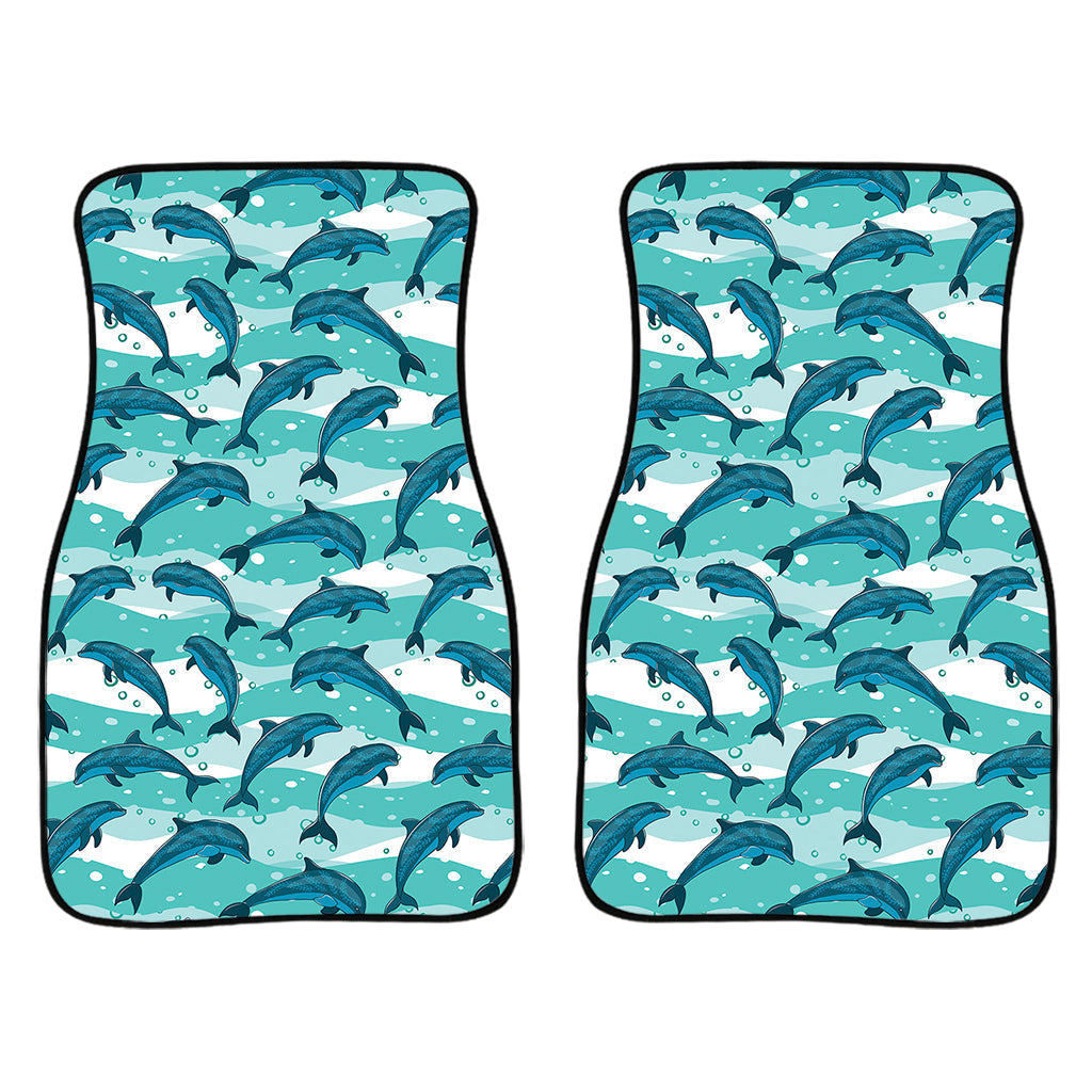 Dolphins In The Ocean Pattern Print Front And Back Car Floor Mats/ Front Car Mat