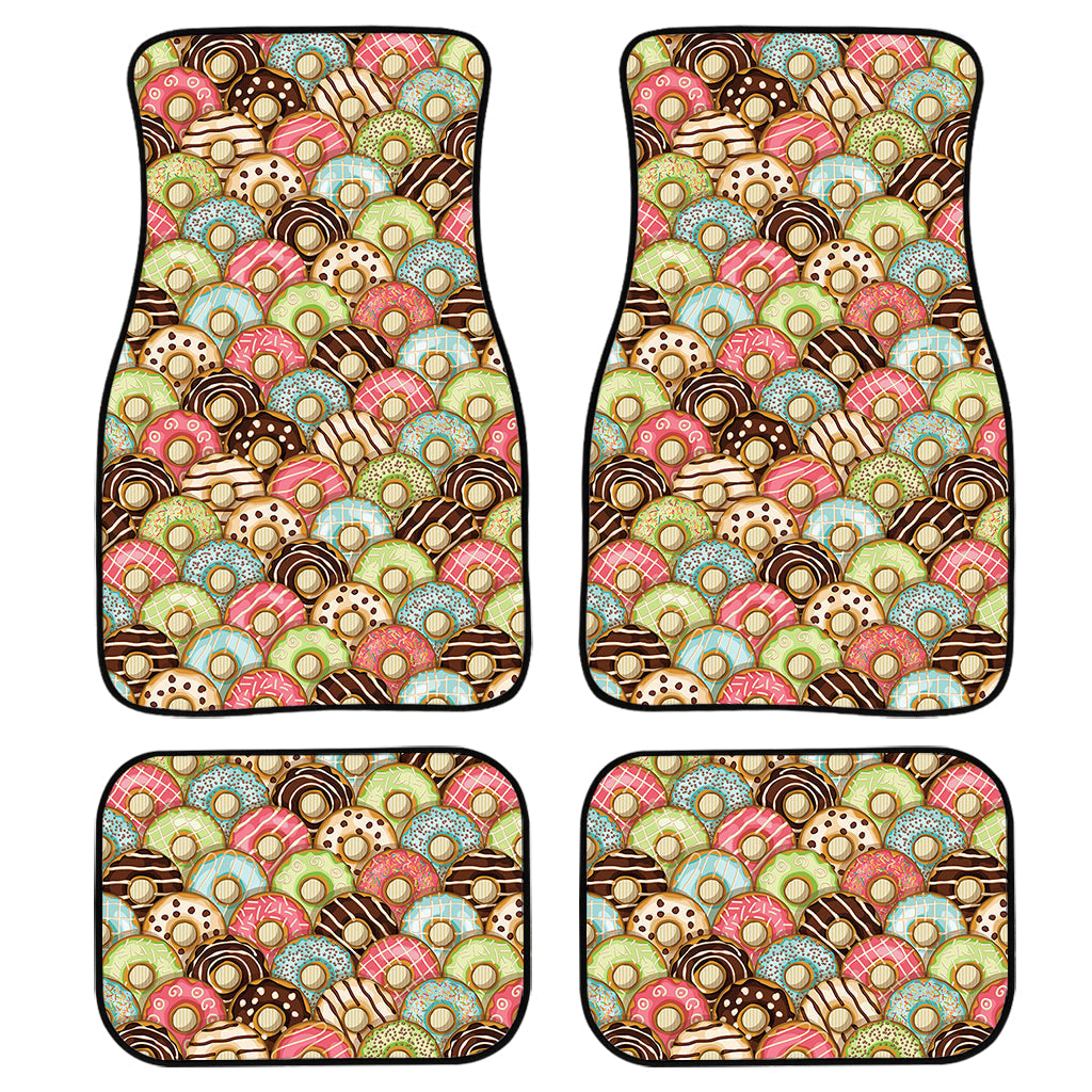 Donuts Pattern Print Front And Back Car Floor Mats/ Front Car Mat