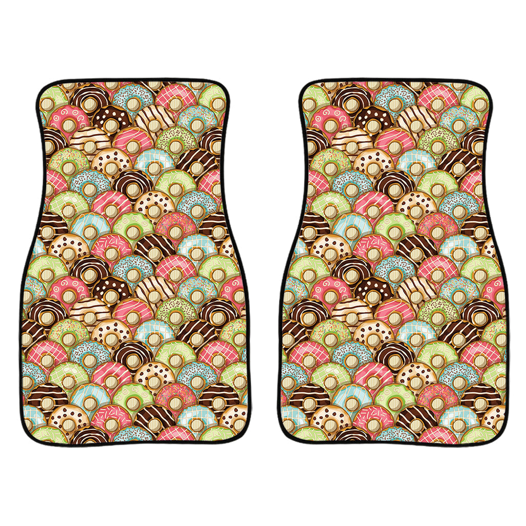 Donuts Pattern Print Front And Back Car Floor Mats/ Front Car Mat