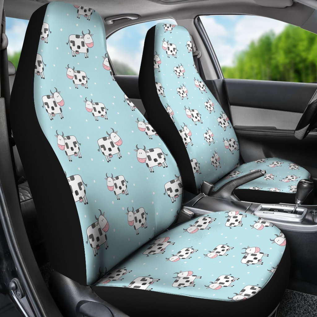 Doodle Cow Pattern Print Universal Fit Car Seat Covers