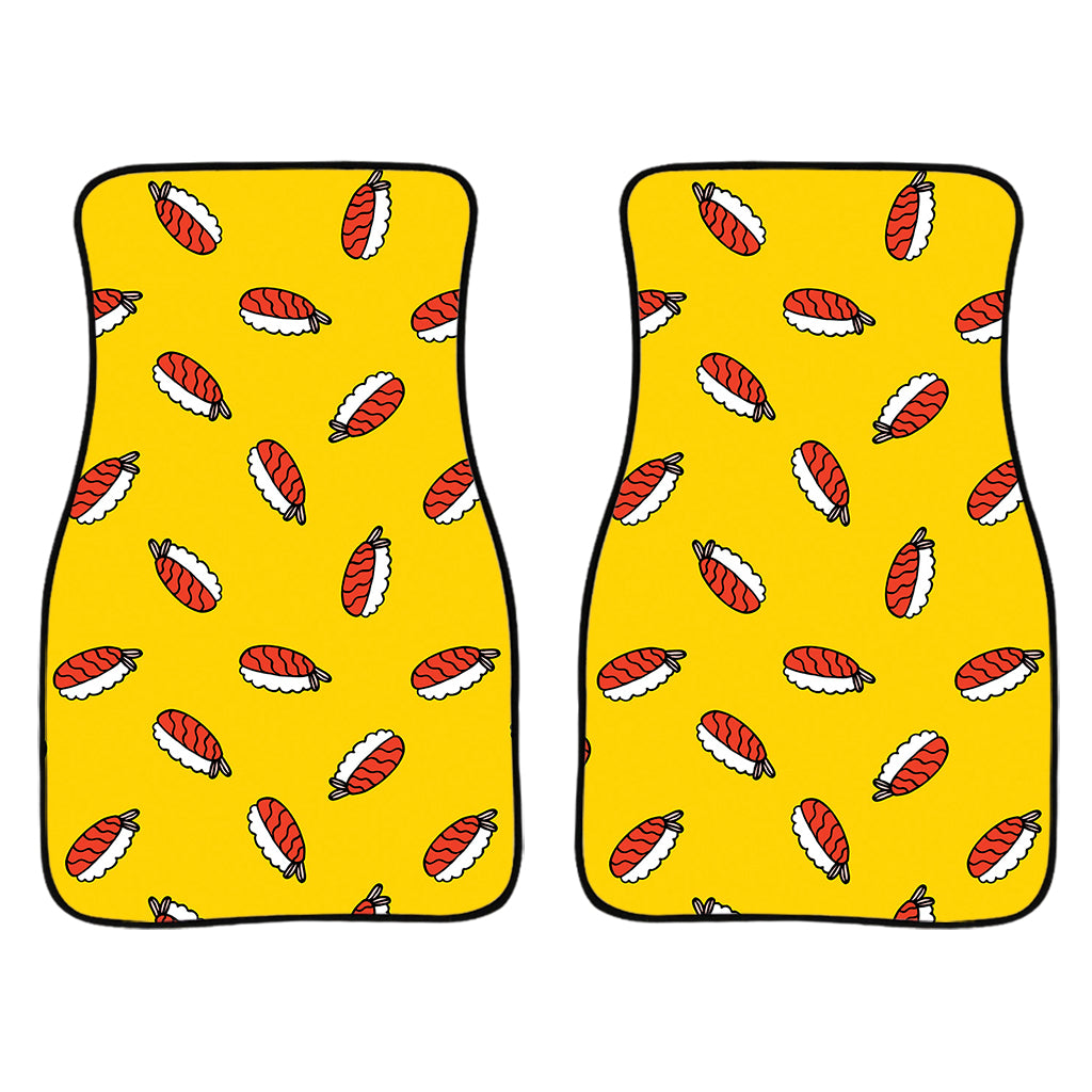 Doodle Japanese Sushi Pattern Print Front And Back Car Floor Mats/ Front Car Mat