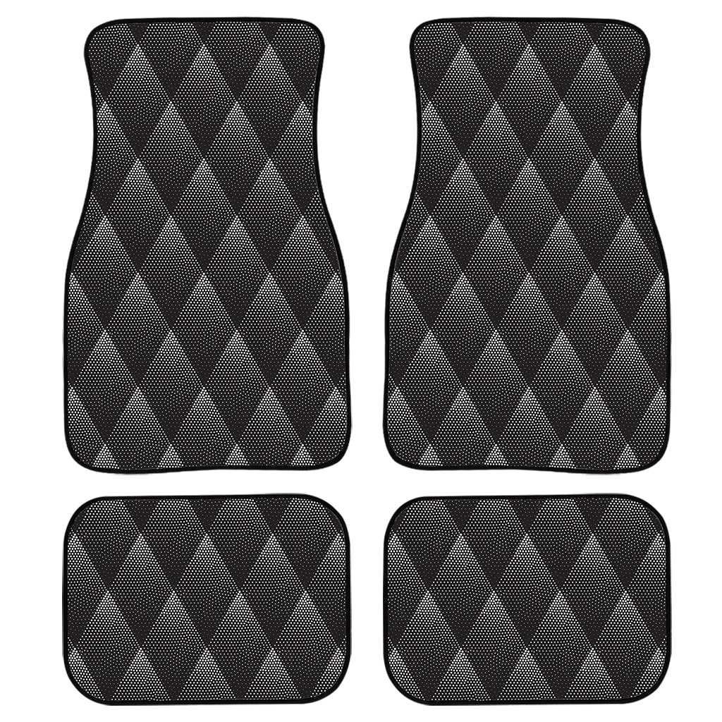Dot Geometric Triangle Pattern Print Front And Back Car Floor Mats/ Front Car Mat