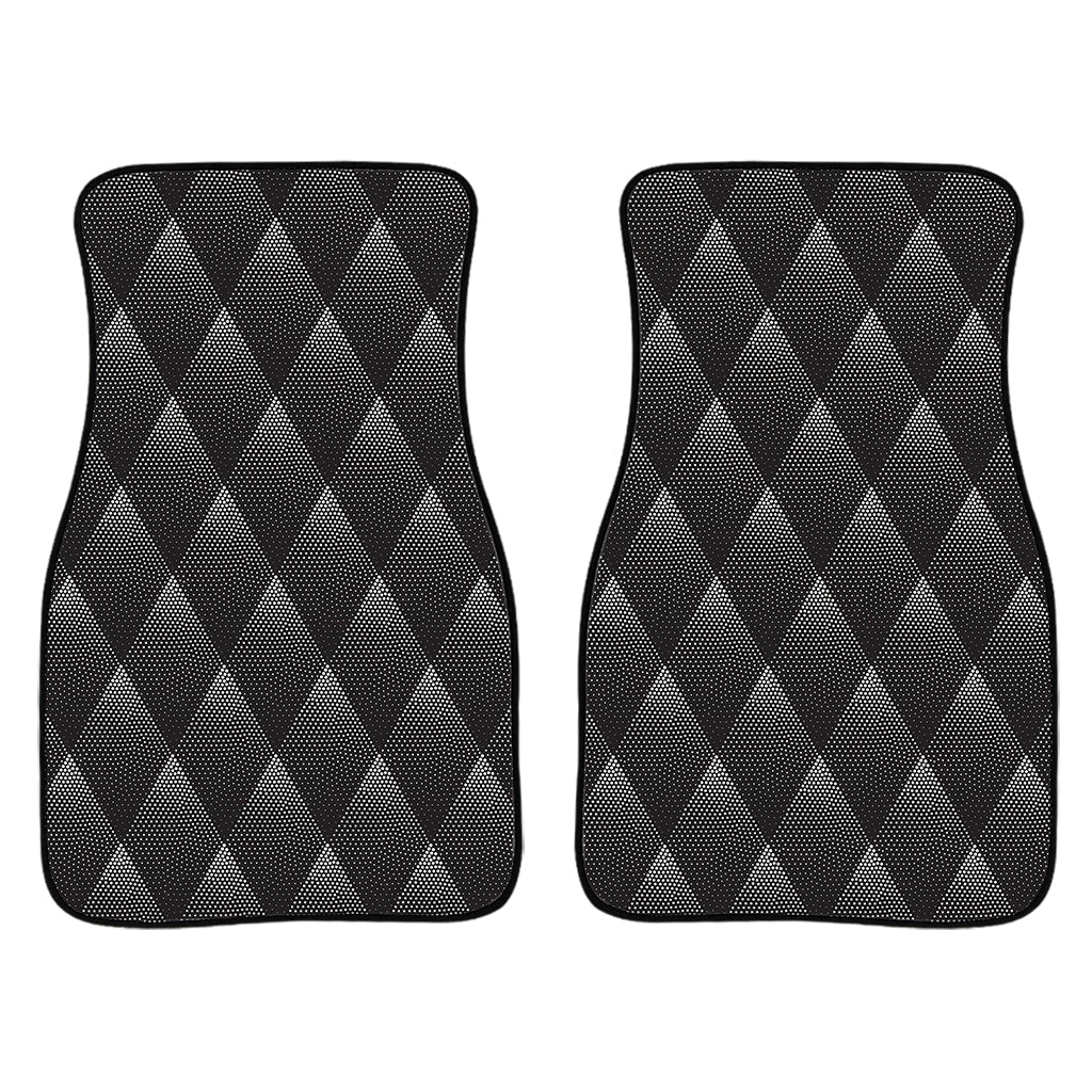 Dot Geometric Triangle Pattern Print Front And Back Car Floor Mats/ Front Car Mat