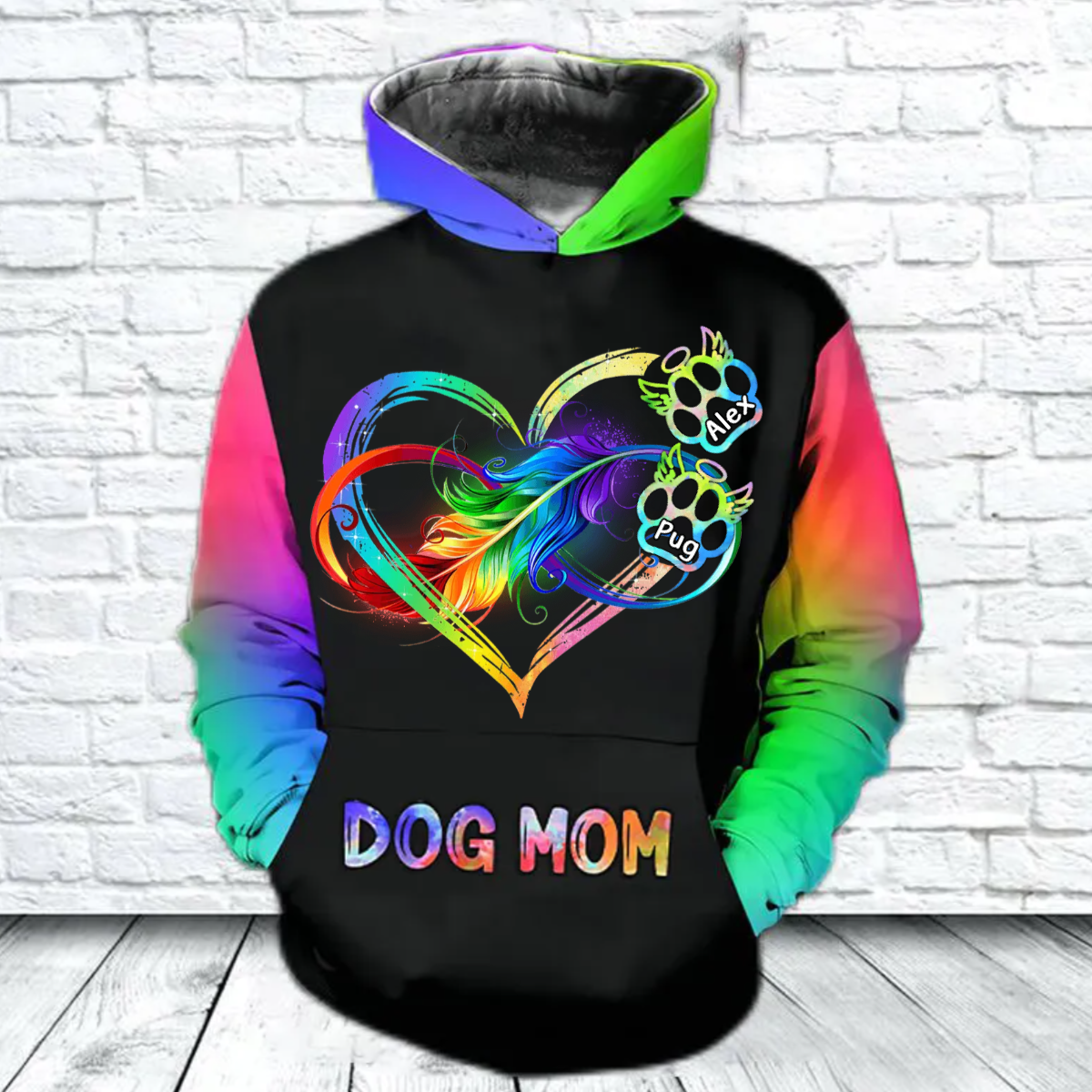 Dog Mom Hoodie Infinite Love Rainbow Memorial Loss Dog Hoodie Remembrance Dog Hoodie 3D All Over Print