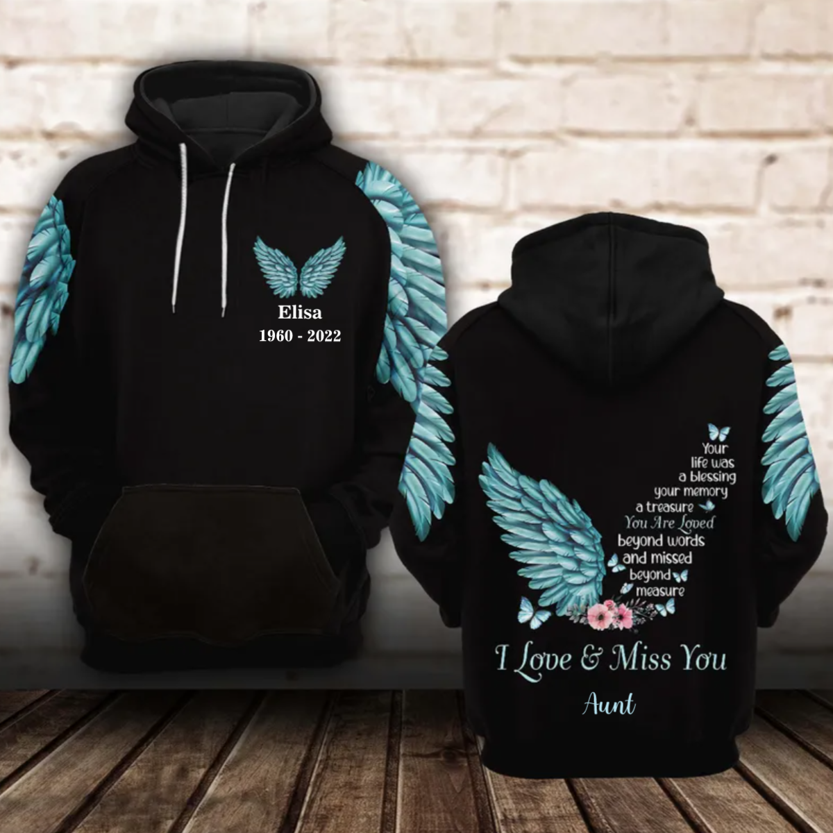 Personalized Memorial Hoodie Loss Of Sister Loss Aunt Remembrance Outfit You Are Loved Beyond Words