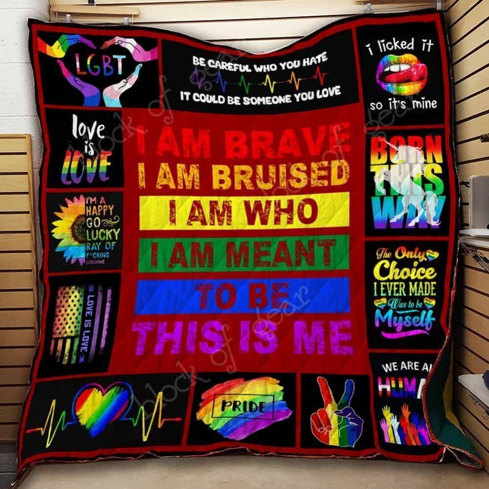 Lgbt Quilt Blanket We Are Human Love Is Love Blanket/ I Lick It So It Is Mine Blanket Gifts For Pride Month