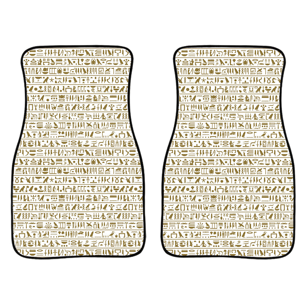 Egypt Hieroglyphs Pattern Print Front And Back Car Floor Mats/ Front Car Mat