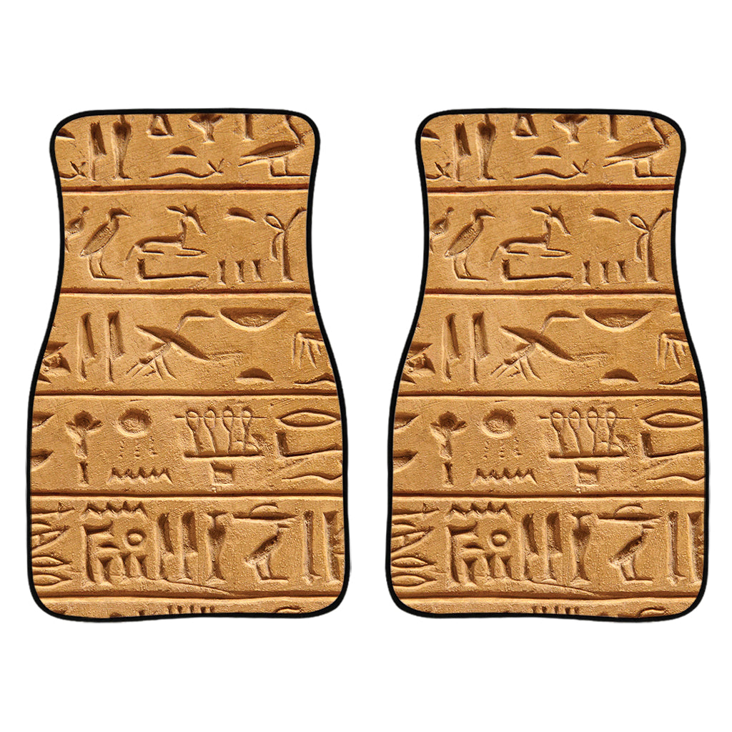 Egyptian Hieroglyphs Print Front And Back Car Floor Mats/ Front Car Mat