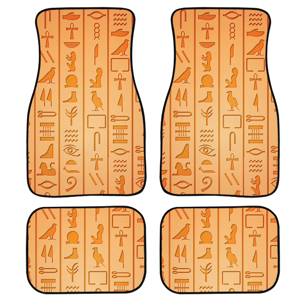 Egyptian Hieroglyphs Symbol Print Front And Back Car Floor Mats/ Front Car Mat