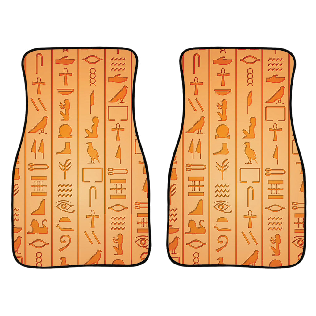 Egyptian Hieroglyphs Symbol Print Front And Back Car Floor Mats/ Front Car Mat