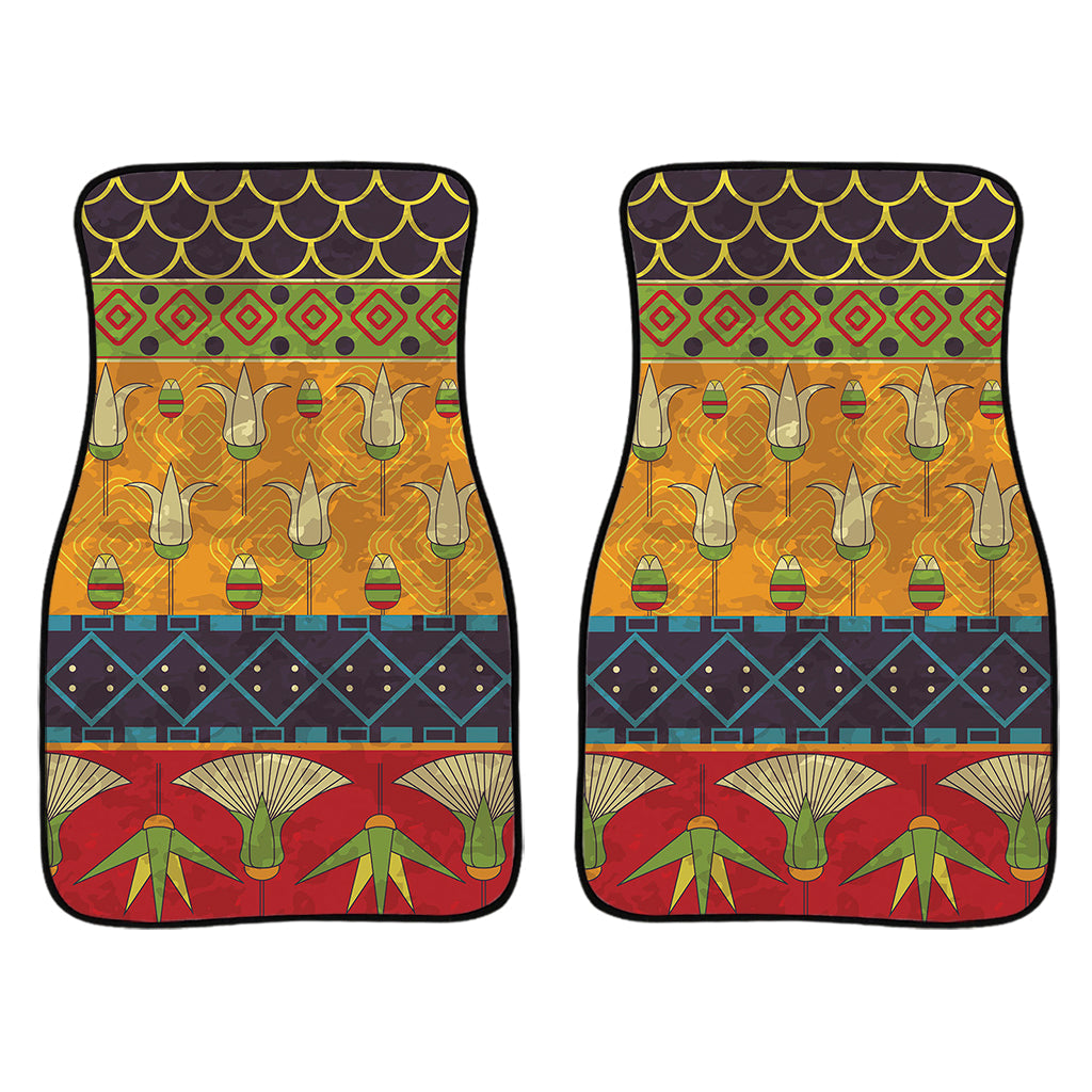 Egyptian Tribal Pattern Print Front And Back Car Floor Mats/ Front Car Mat