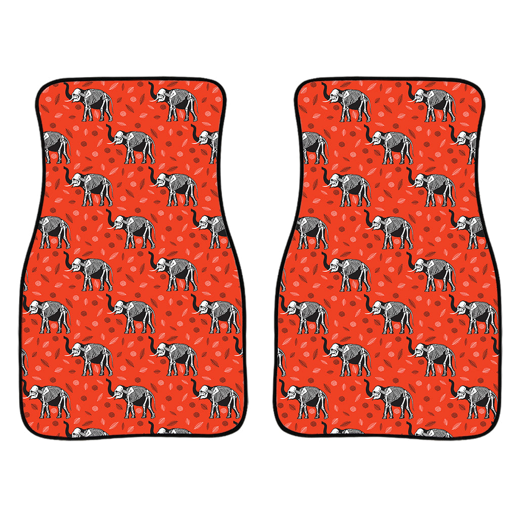 Elephant Skeleton X-Ray Pattern Print Front And Back Car Floor Mats/ Front Car Mat