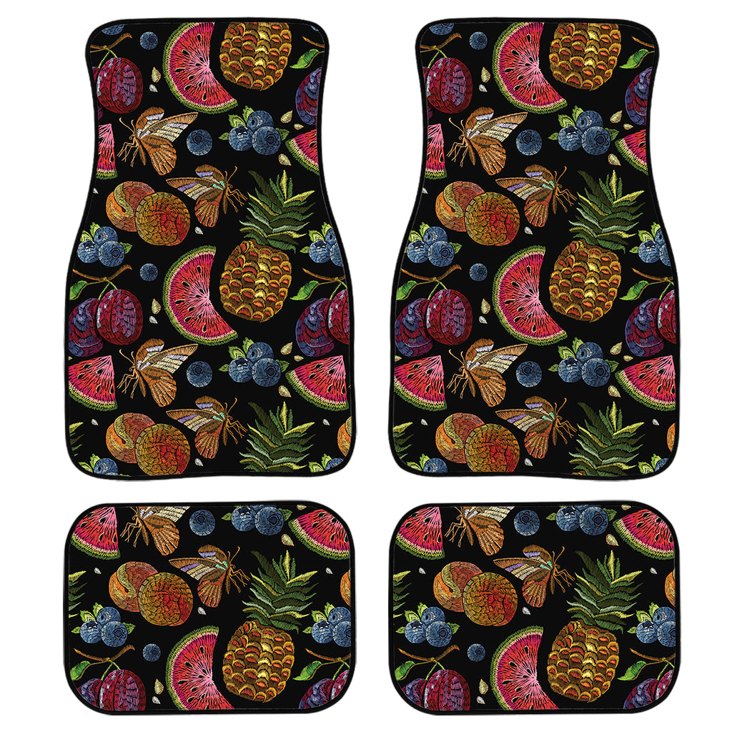 Embroidery Tropical Pattern Print Front And Back Car Floor Mats/ Front Car Mat