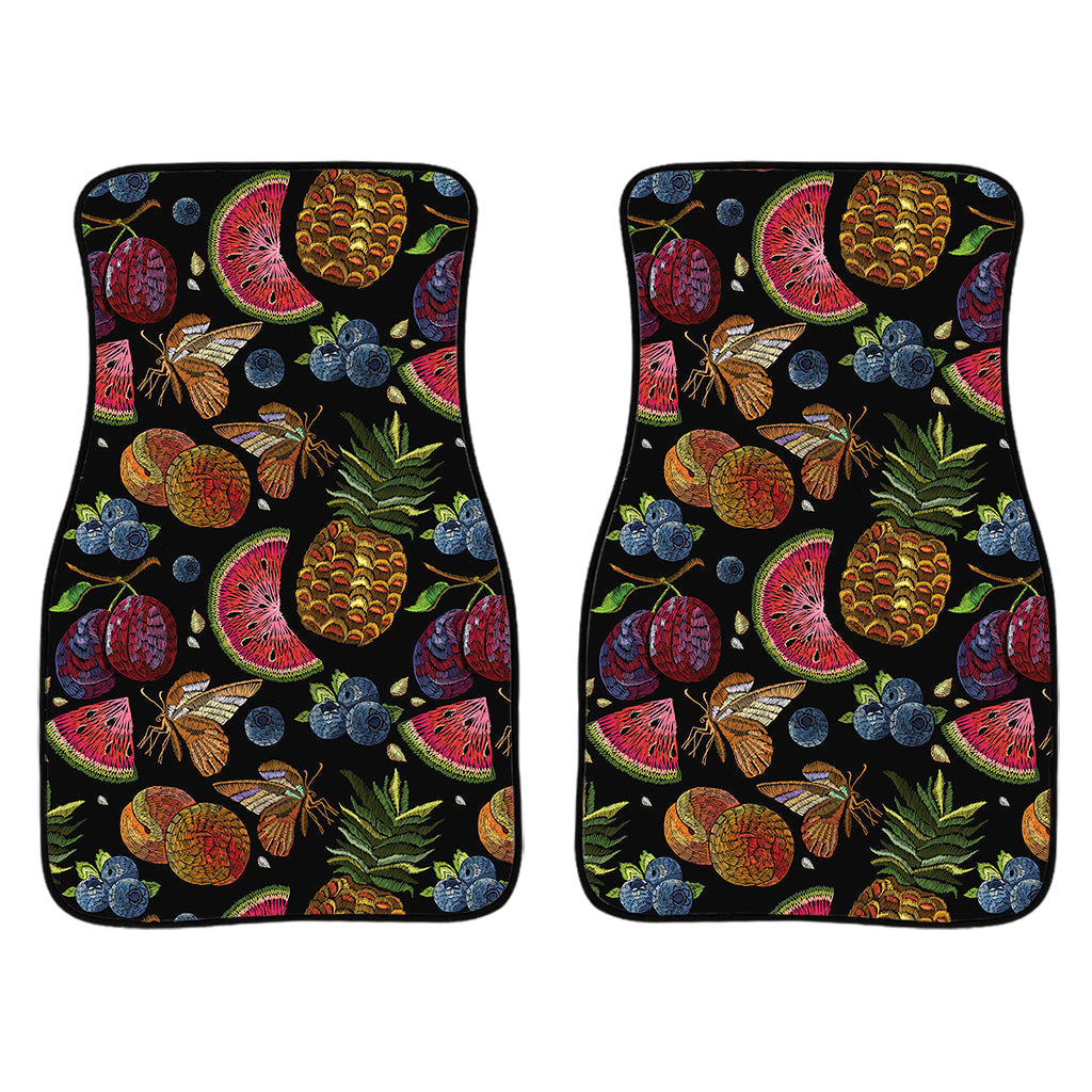 Embroidery Tropical Pattern Print Front And Back Car Floor Mats/ Front Car Mat
