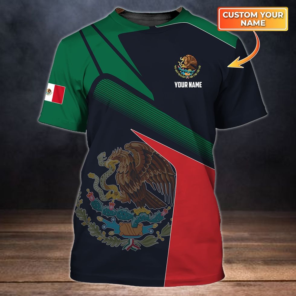 Personalized 3D Full Printed Mexico T Shirt/ Mexican Shirt For Man/ Womens Mexico Shirt