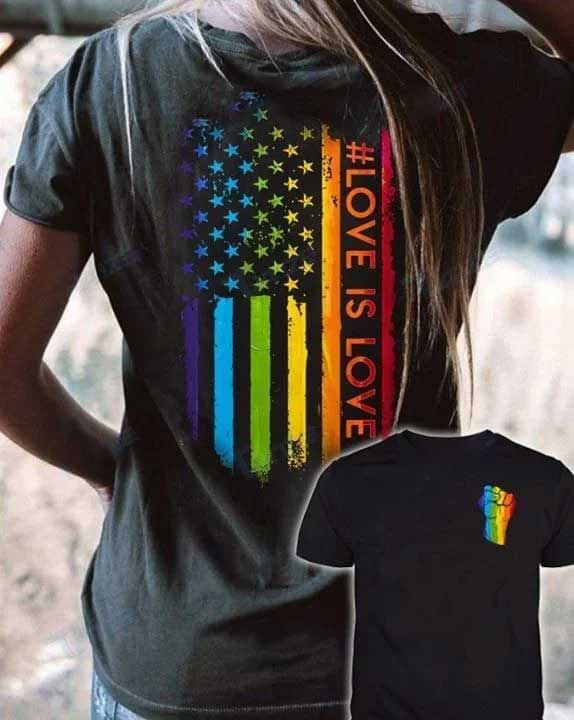 Lgbt Pride Rainbow Color Graphic Unisex T Shirt/ 3D Pride Shirt Love Is Love