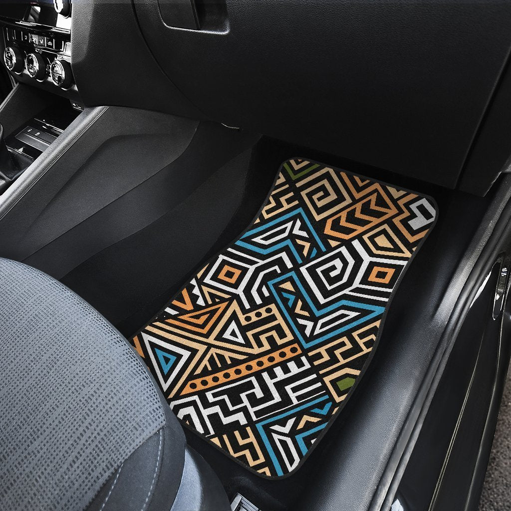 Ethnic Aztec Geometric Pattern Print Front And Back Car Floor Mats/ Front Car Mat