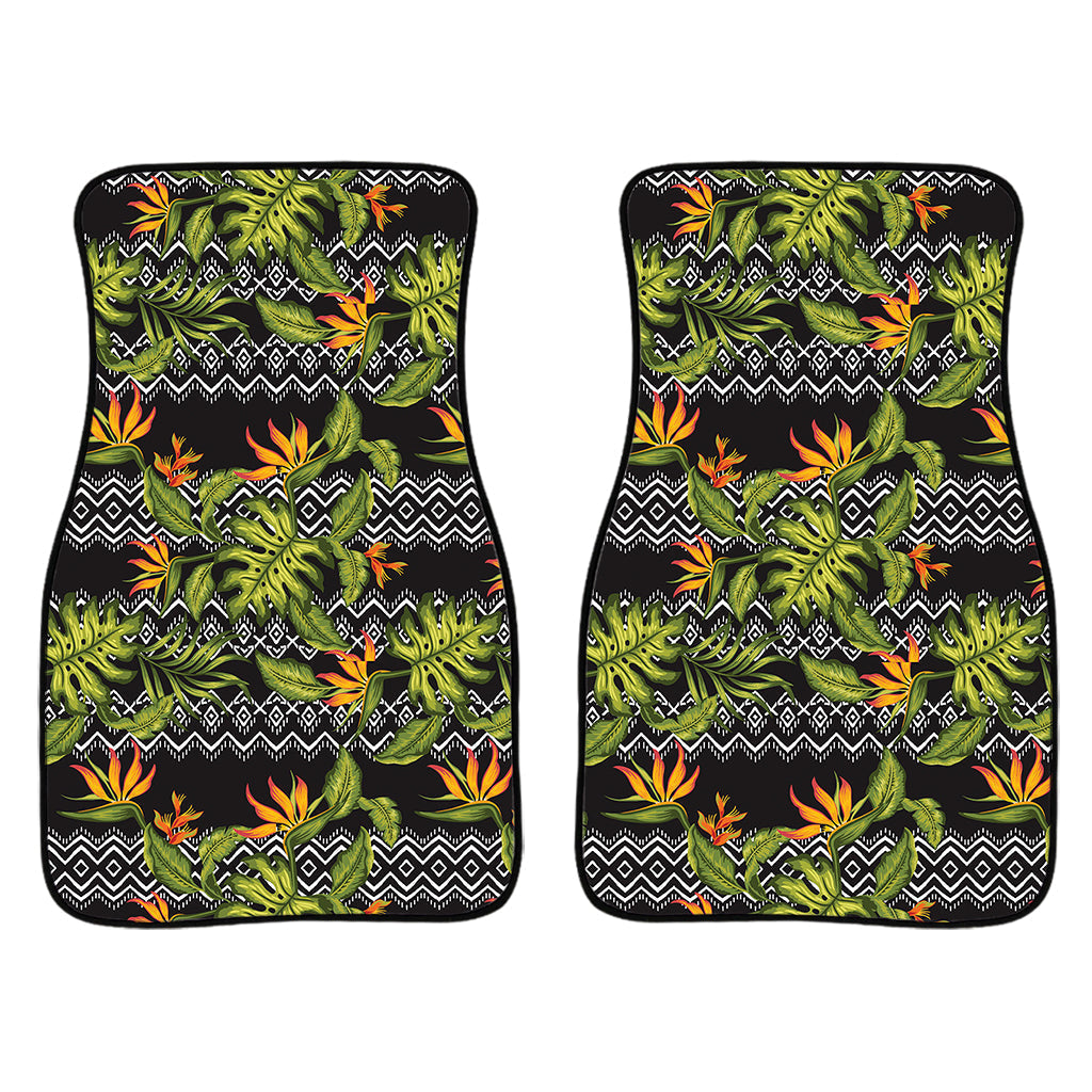 Ethnic Bird Of Paradise Pattern Print Front And Back Car Floor Mats/ Front Car Mat