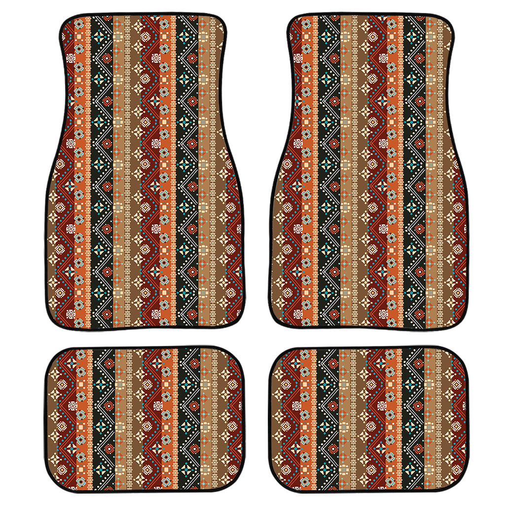 Ethnic Boho Tribal Pattern Print Front And Back Car Floor Mats/ Front Car Mat