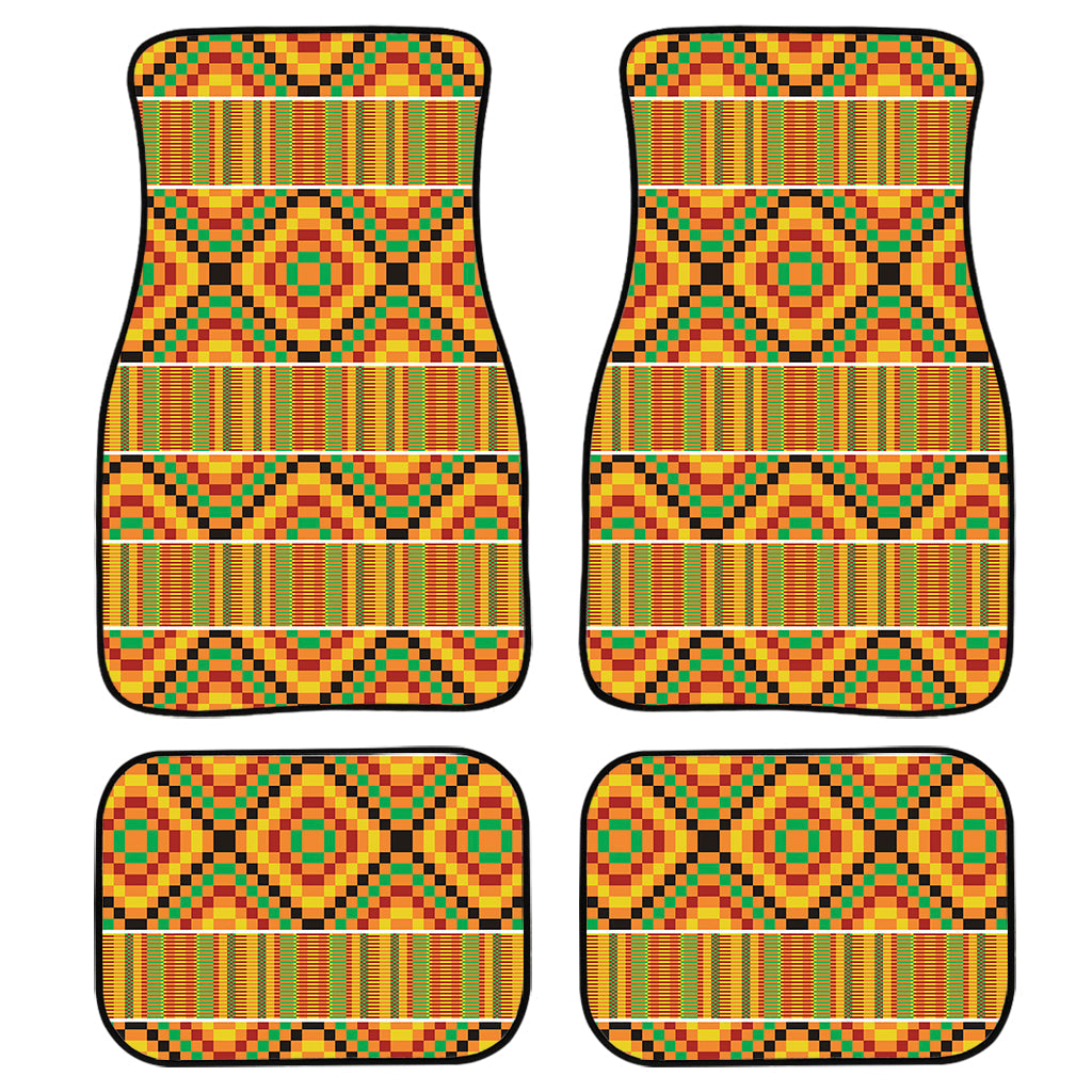 Ethnic Kente Pattern Print Front And Back Car Floor Mats/ Front Car Mat