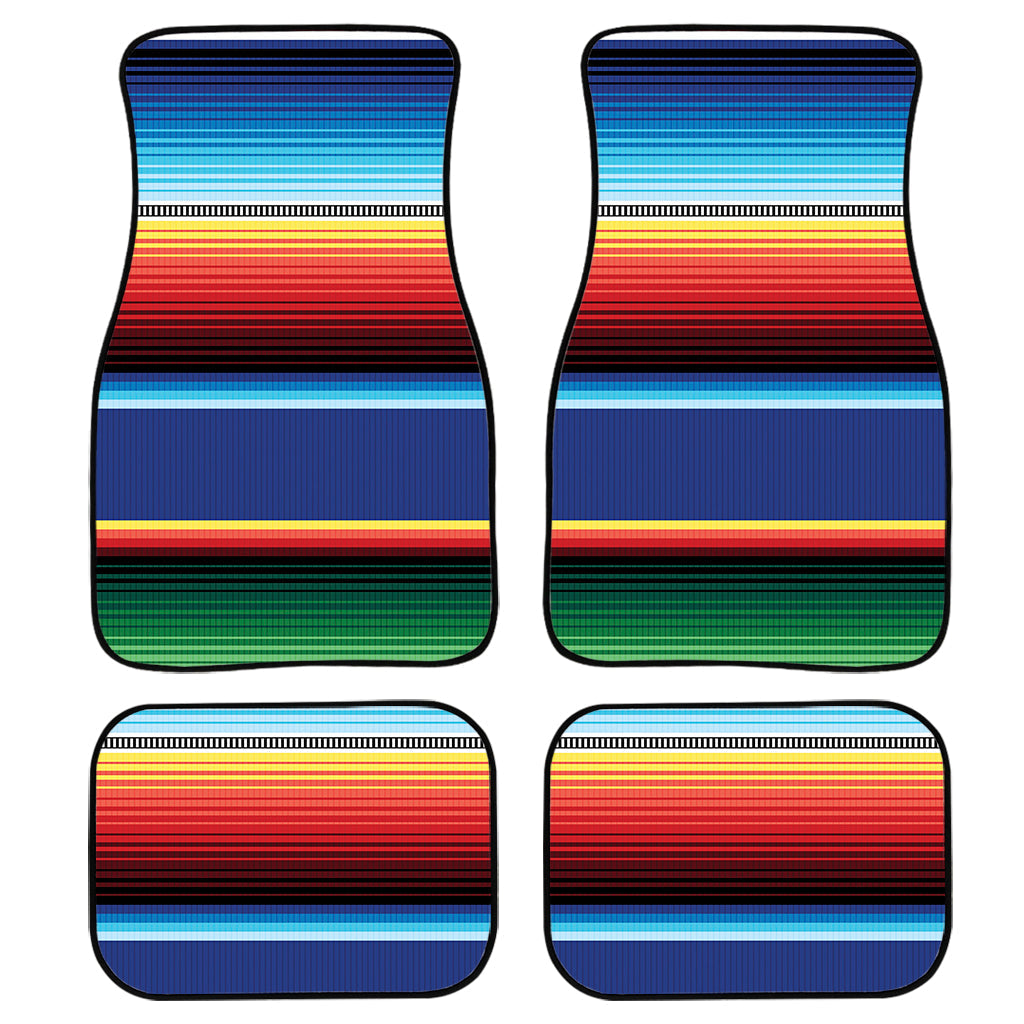 Ethnic Mexican Serape Pattern Print Front And Back Car Floor Mats/ Front Car Mat