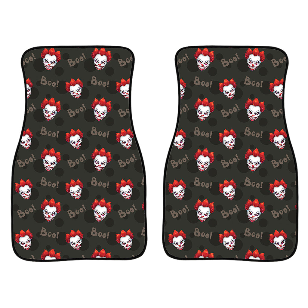 Evil Scary Clown Pattern Print Front And Back Car Floor Mats/ Front Car Mat