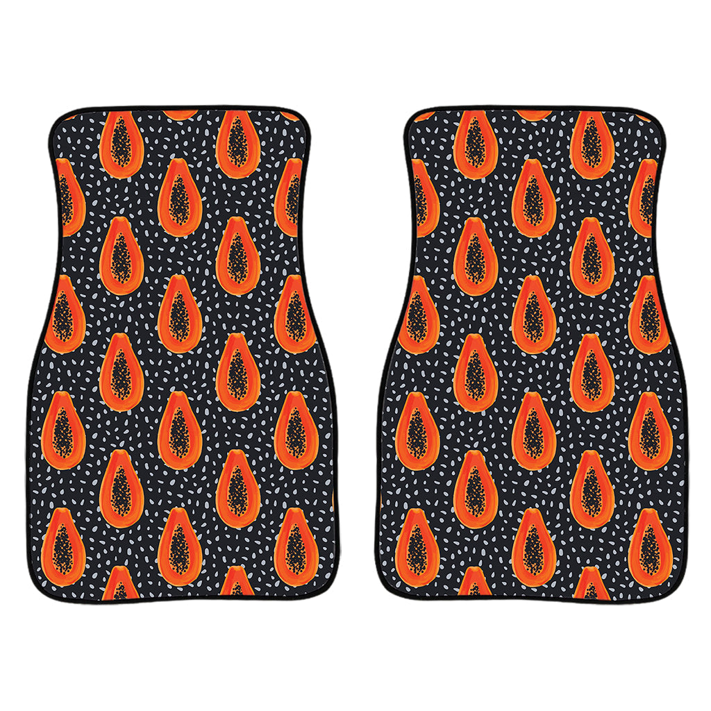 Exotic Papaya Pattern Print Front And Back Car Floor Mats/ Front Car Mat