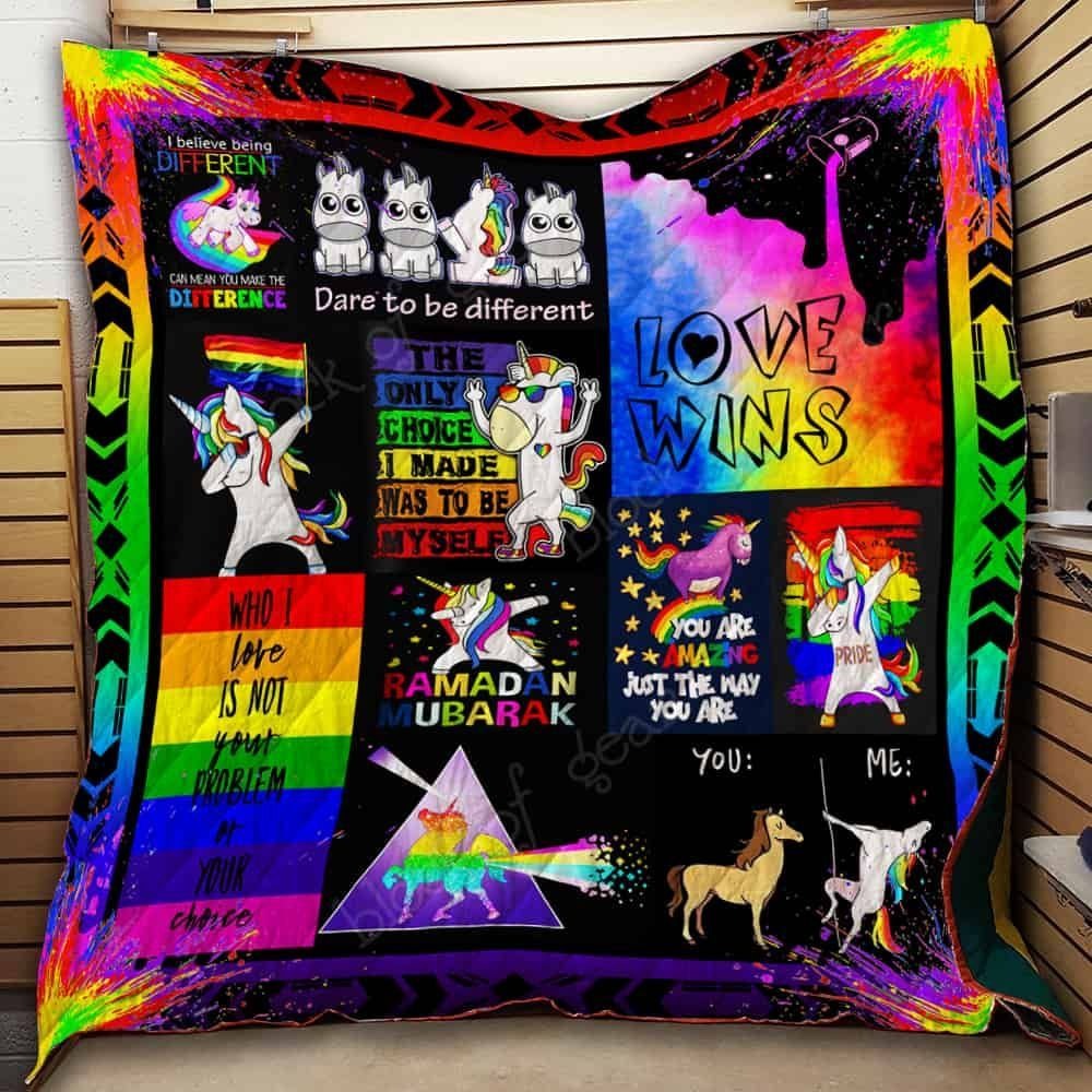 Pride Blanket Unicorn Love Wins Blankets For Lesbian Friend/ Gayer Gifts
