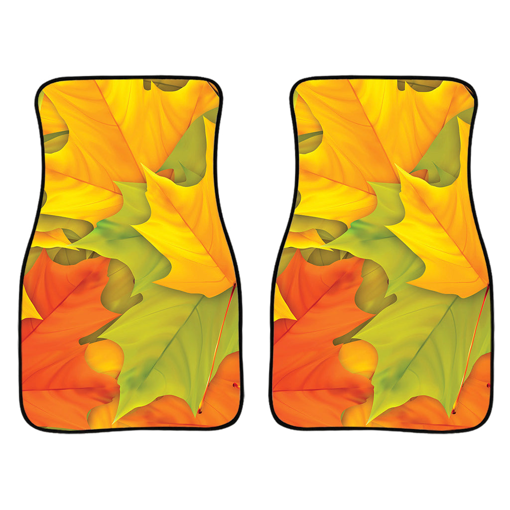 Fall Autumn Maple Leaves Print Front And Back Car Floor Mats/ Front Car Mat