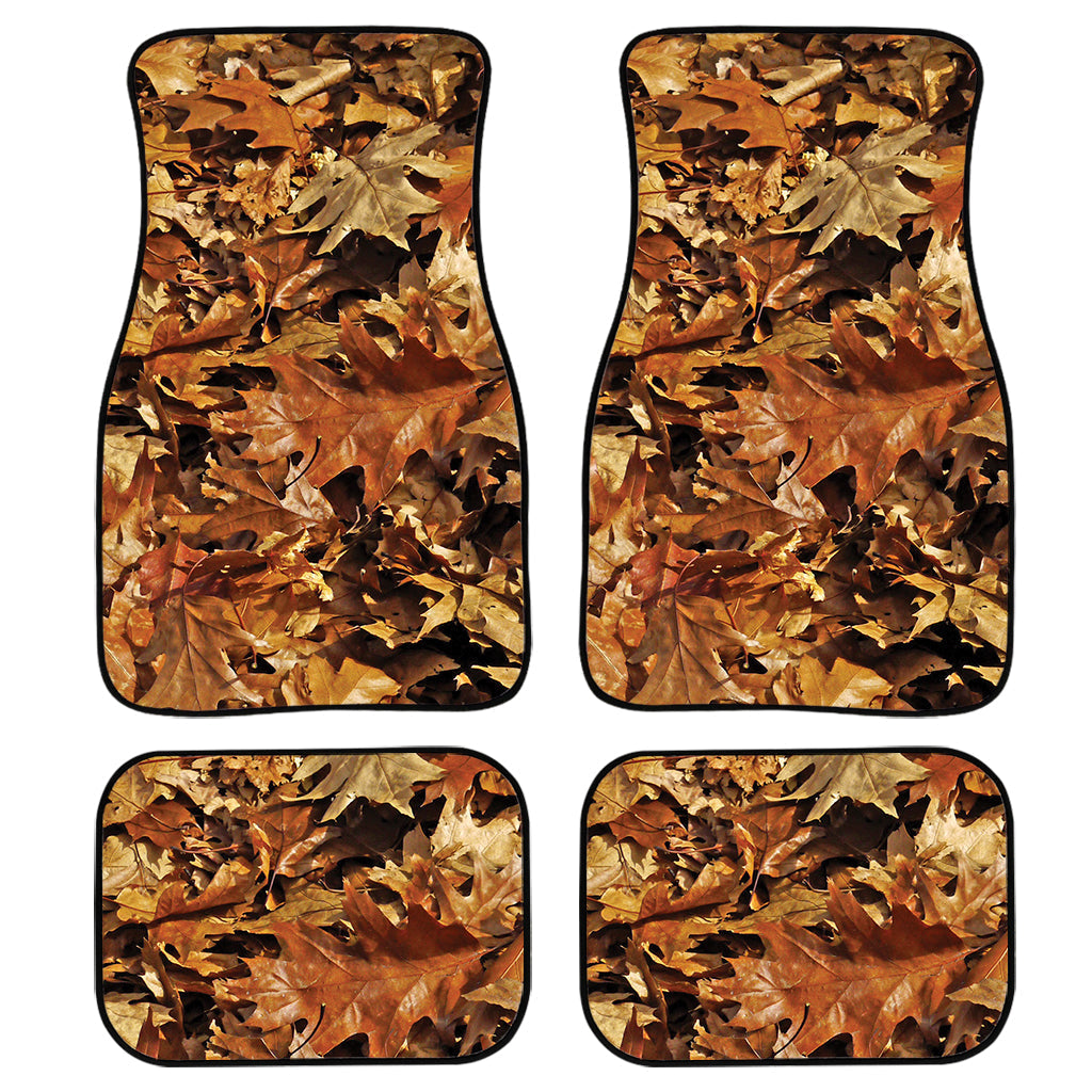 Fall Leaves Hunting Camouflage Print Front And Back Car Floor Mats/ Front Car Mat
