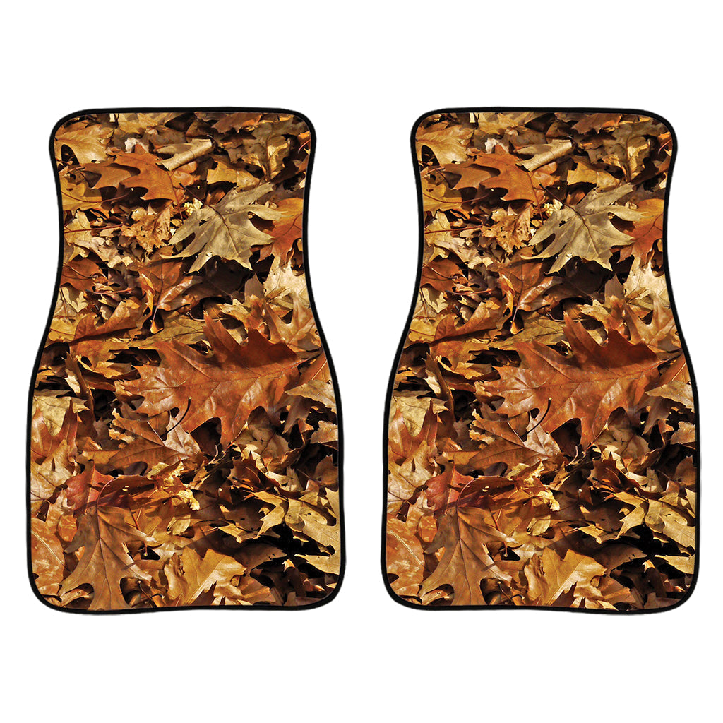 Fall Leaves Hunting Camouflage Print Front And Back Car Floor Mats/ Front Car Mat
