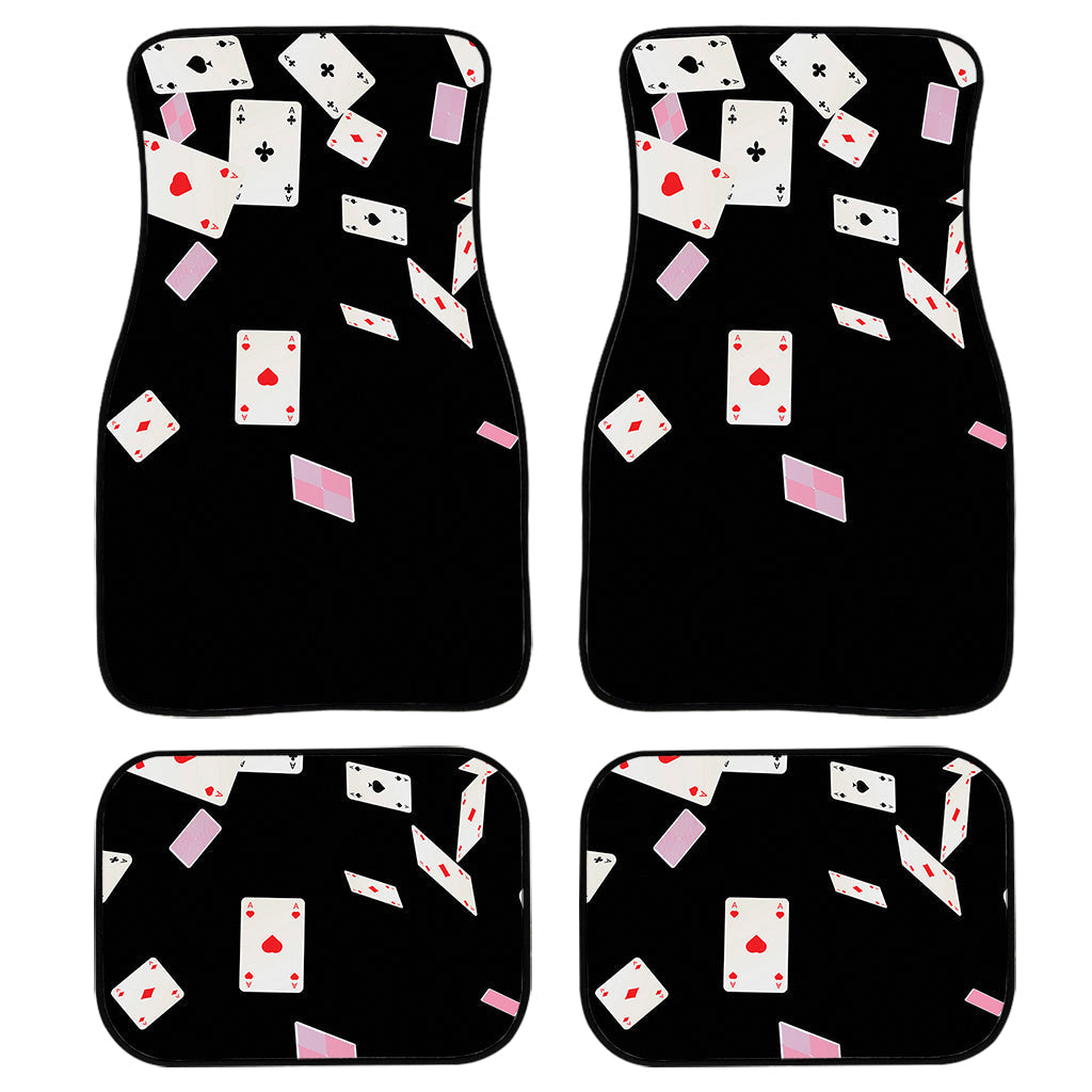 Falling Casino Card Print Front And Back Car Floor Mats/ Front Car Mat