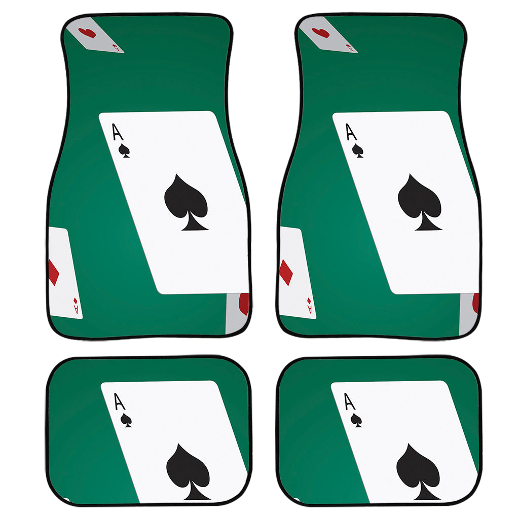 Falling Poker Cards Print Front And Back Car Floor Mats/ Front Car Mat