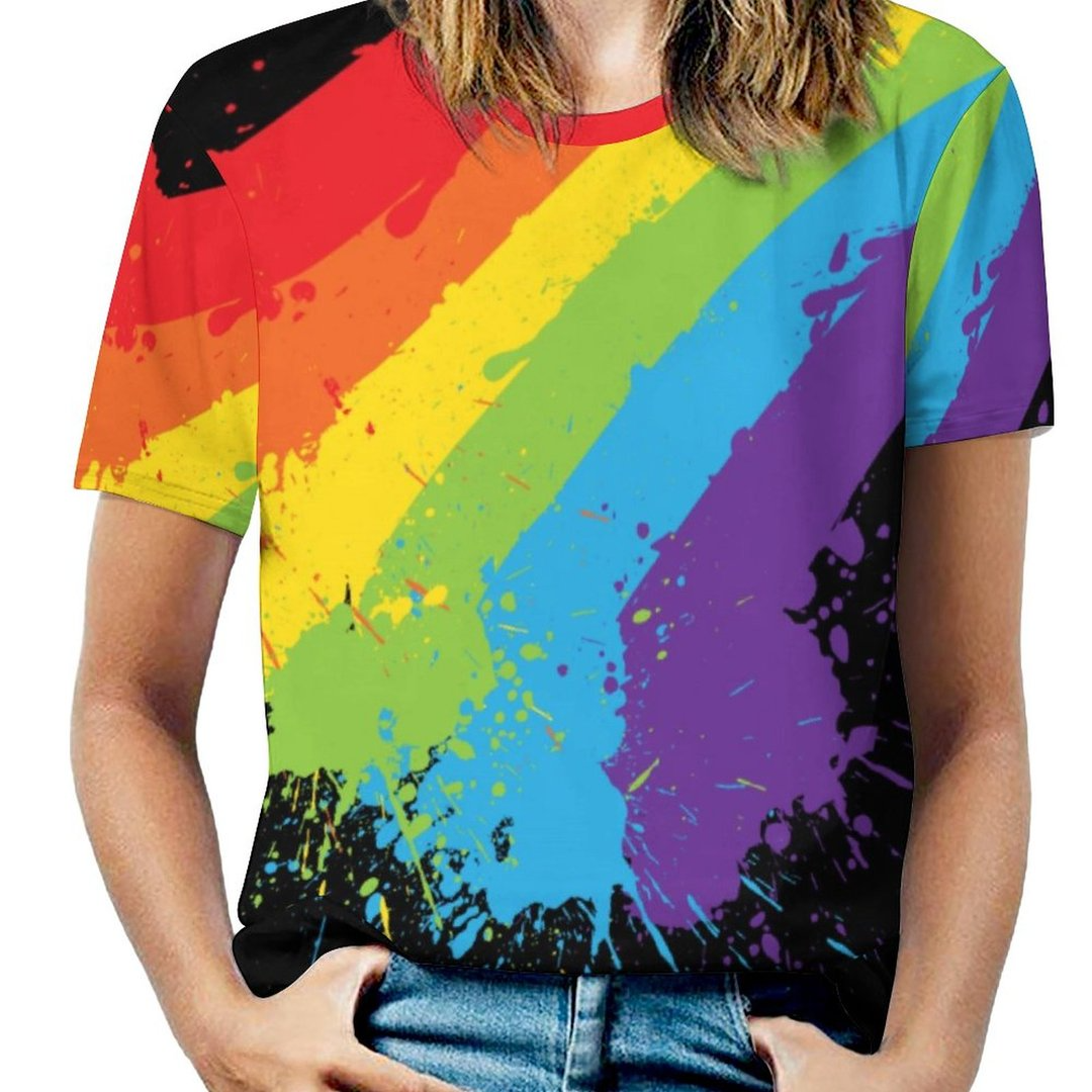 Lesbian Pride 3D T Shirt/ Rainbow Tshirt 3D For Lesbian Girl/ Gift For Couple Lesbian
