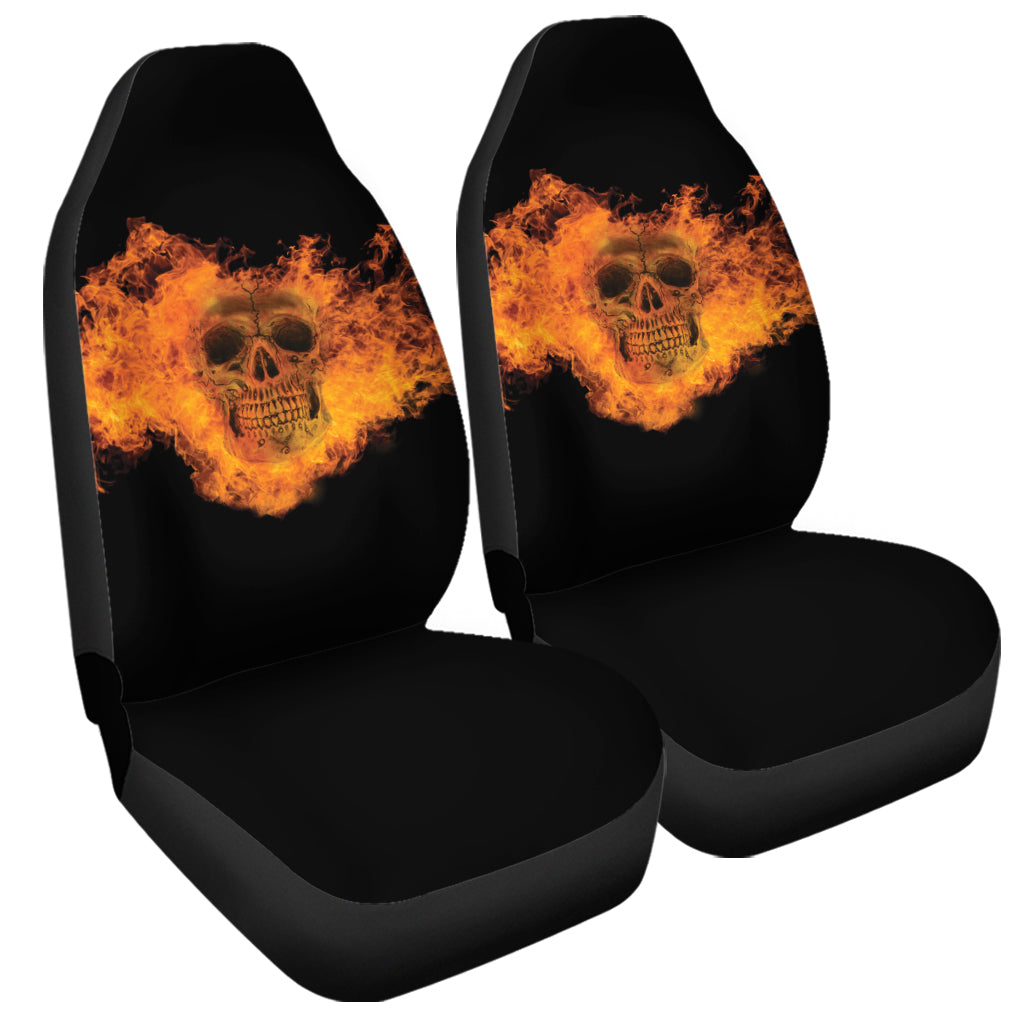 Fire Skull Print Universal Fit Car Seat Covers