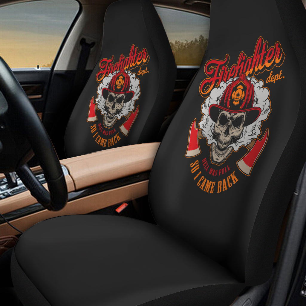 Firefighter Department Skull Print Universal Fit Car Seat Covers