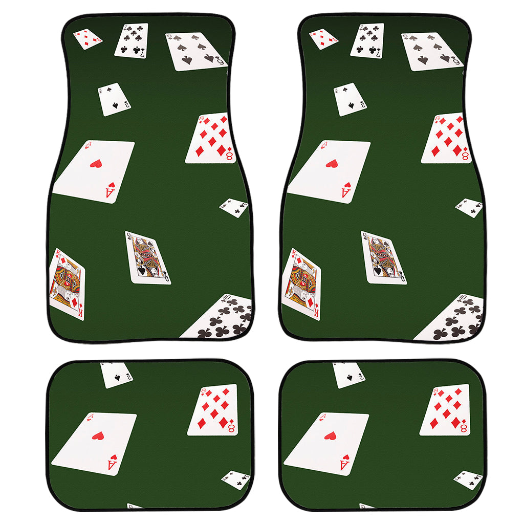 Flying Poker Cards Print Front And Back Car Floor Mats/ Front Car Mat