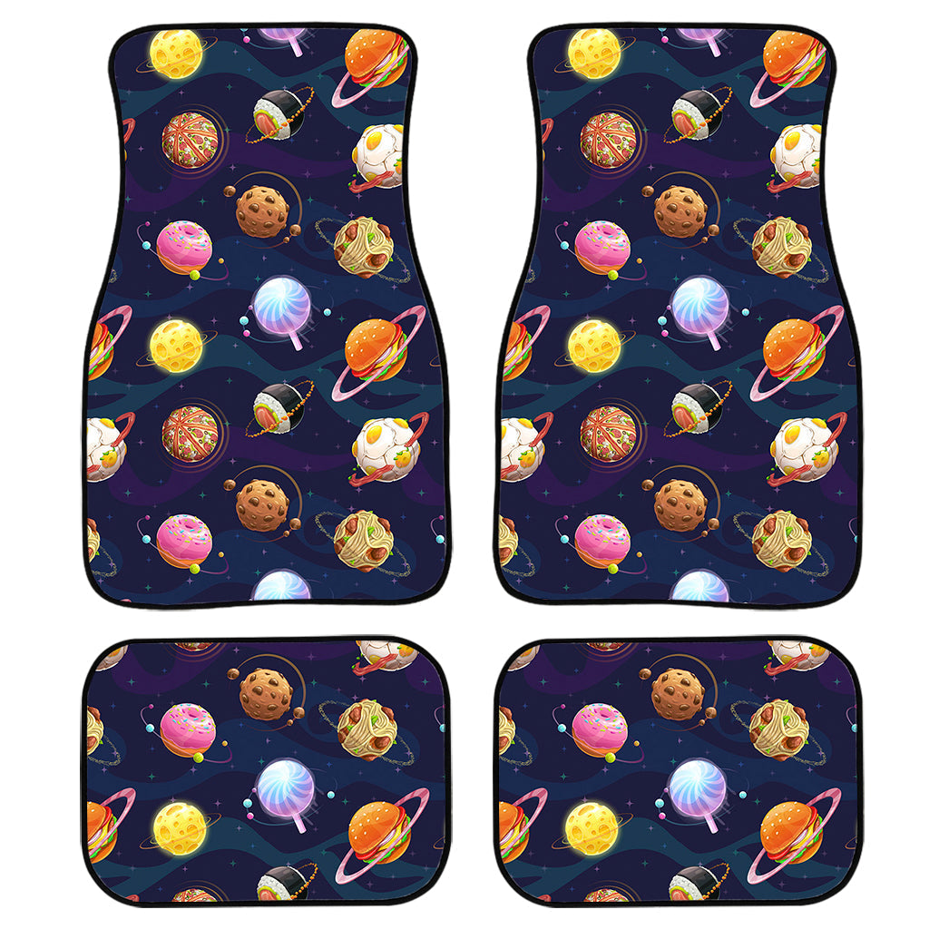 Food Planets Pattern Print Front And Back Car Floor Mats/ Front Car Mat