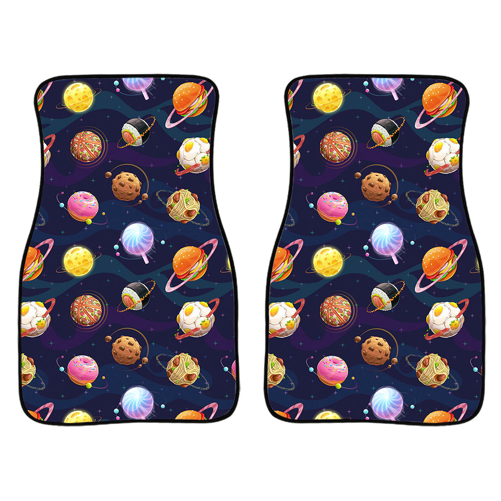 Food Planets Pattern Print Front And Back Car Floor Mats/ Front Car Mat