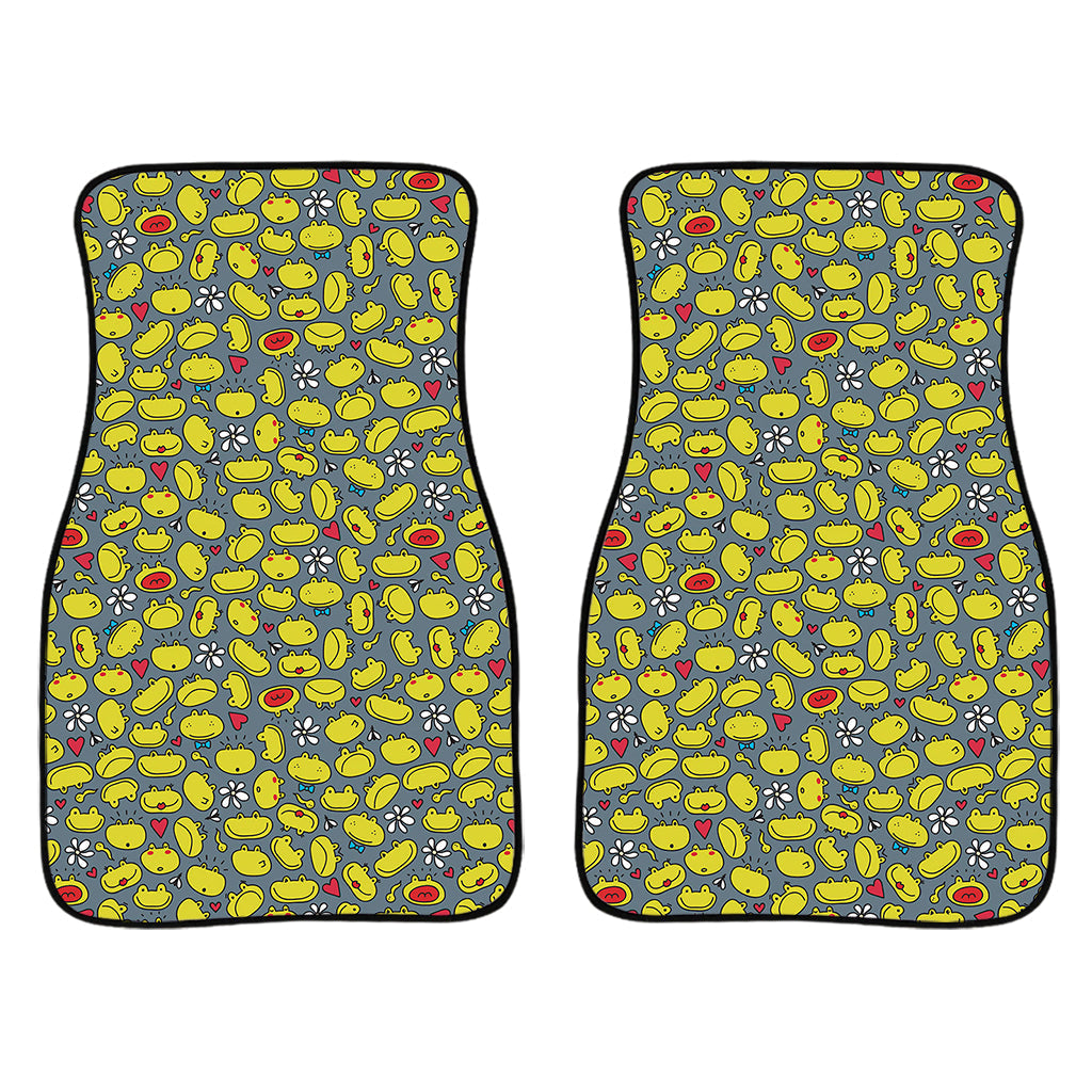 Frog Faces Pattern Print Front And Back Car Floor Mats/ Front Car Mat