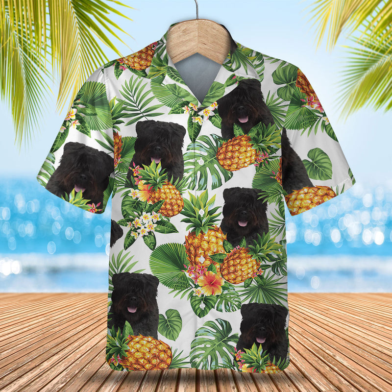 Bouvier Tropical Pattern Hawaiian Shirt/ Dog Hawaiian Shirt/ summer gift for men and women