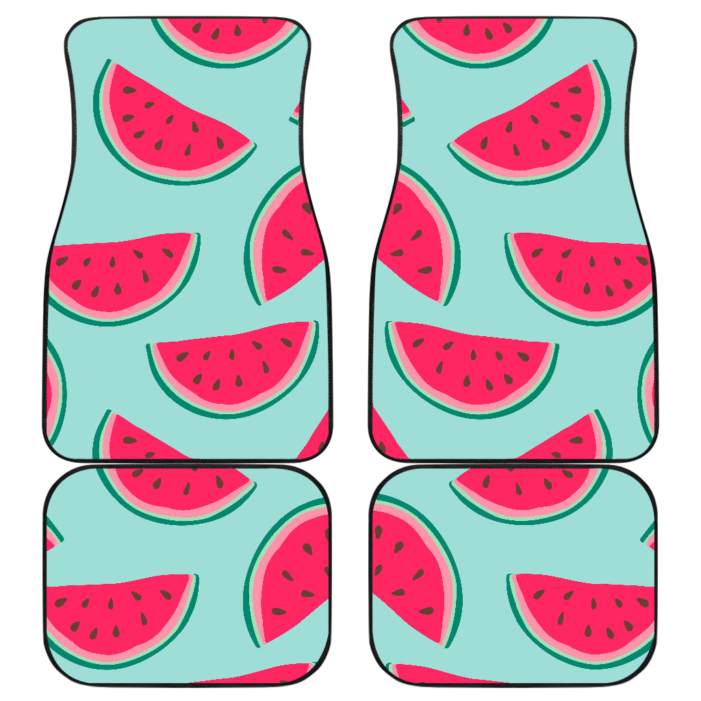 Blue Cute Watermelon Pattern Print Front And Back Car Floor Mats/ Front Car Mat