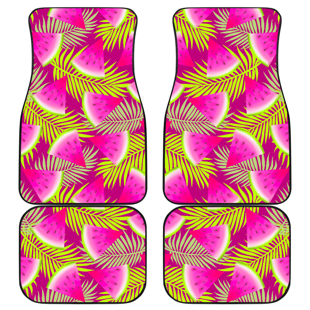 Purple Tropical Watermelon Pattern Print Front And Back Car Floor Mats/ Front Car Mat
